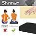 Shinnwa Seat Cushion for Office Chair, Wheelchair Seat Cushion Pad Memory Foam Extra Large Thick Chair Cushion for Truck Drivers Relieving Back Tailbone Pain (19 X 17 X 3 inches)