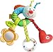 HABA Clutching Figure Rainbow Worm - Machine Washable Plush Ring with Dangling Elements for 6 Months +