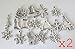 32PCS Antiqued Silver Metal Tree Santa Snowflake