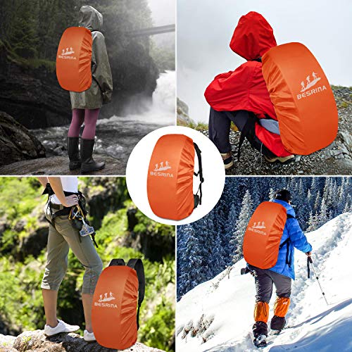 Besrina Rugzak Regenhoes (15-90L), Opgewaardeerd Anti-slip Cross Gesp Band & Reflecterende Waterdichte Rugzak Cover voor… - Image 8