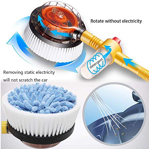 Sale Premium Water Powered Rotary Brush for Cars, Trucks, RVs, Motorcycles, Rims, Outdoor Furniture, Dirty Boots and More, Spin Away Dirt and Grime Like A Boss with Our Spinning Brush - Thumbnail 7