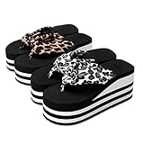 HP95(TM) Women's Shoes, Zebra Stripe Sandal,Platform Wedges, Girl's Flip Flops