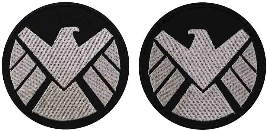 Mixed Media - Halloween Costume S.H.I.E.L.D. Embroidered Iron On Patches
