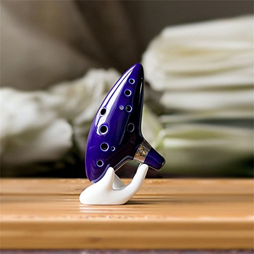 Baynne 12 Hole Ocarina Ceramic Alto C Legend of Zelda Ocarina Flute Blue Instrument