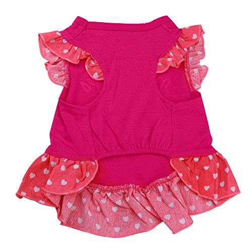 Howstar Pet T-Shirt, Dog Summer Apparel Puppy Pet Clothes for Dogs Cute Soft Vest (S, ❤️Hot Pink) (S, ❤️A)
