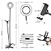 E-More Selfie Ring Light with Cell Phone Holder Stand for Live Stream Makeup, 3-Light Mode, 10-Level Brightness LED Desk Lamp, Lazy Bracket Long Arms Mobile Phone Clip Holder for iPhone/Android
