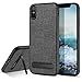 BENTOBEN Case for iPhone Xs Max, Super Slim Kickstand Flexible Soft TPU Full Body Protective Shockproof Anti Scratch Sturdy Protection Boys Men Phone Covers for Apple iPhone Xs+ Max, Gray/Black