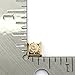 Mens Gold Tone Square Cz Basket Set Princess Cut Clear Stud Earrings 7mm