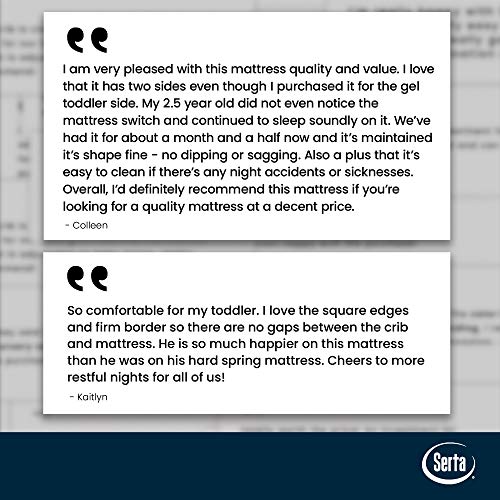 Serta Perfect Start Supreme Fiber Core/Memory Foam Crib and Toddler