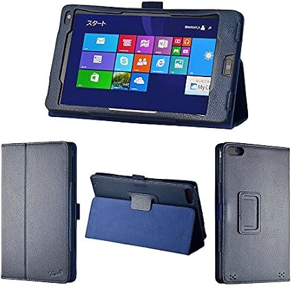Amazon Co Jp Wisers 保護フィルム付 富士通 Fujitsu Arrows Tab Q335 K Qh33 S Farq33s タブレット 専用 ケース カバー ダークブルー 家電 カメラ