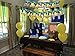 Gaming Party Supplies Set,16 Latex Party Balloons /3 Foil Balloons/1 birthday cake flag/2 banners pull flag,Video Game Cake Topper for Gaming Birthday Party Decorations