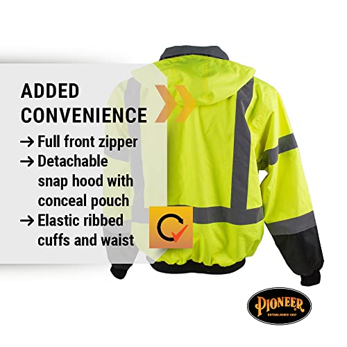 High Vis Rain Jacket Pioneer Waterproof FR Oil Chemical