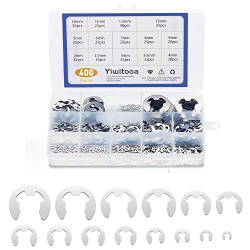 Hilitchi 261Pcs 16 Sizes Alloy Steel Retaining Rings Internal Circlip Snap Retaining Clip Ring With 4 In 1 Snap Ring Pliers