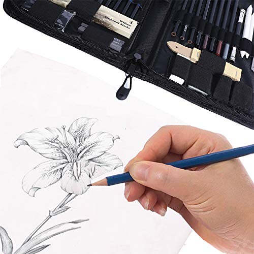 Drawing Set Sketch Pencil Kit 40-Piece Charcoal Set Art Supplies, Graphite, Kneaded Eraser, Charcoal Sticks, for Teens, Kids and Adults - Thumbnail 6