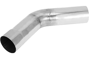Motoforti 2.5" OD 45 Degree Mandrel Exhaust Tube Car Exhaust Pipe Mandrel Bend DIY Custom Tubing Pipe 5.91" Leg Length T304 S