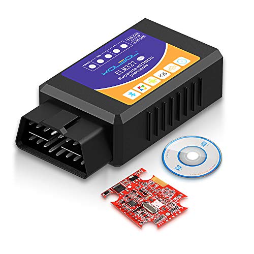 KOLSOL Wireless Bluetooth Car OBD2 Scanner ELM327 Code Reader Diagnostic Tool for iOS and Android with Switch