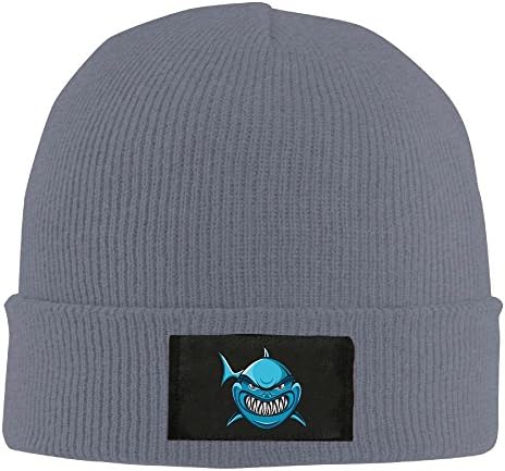 AMY WILDER Shark Cap Winter Knitting Warm Watch Hat Beanie Skull Cap For Unisex Asphalt One Size Fit All