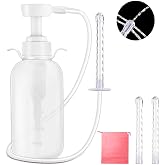 Reusable Vaginal Cleansing System Excellent Vaginal Cleanser Female Vaginal Rinse, Manual Pressure Clean, 100% Safe, 300 ml Capacity Extra 2 Nozzle Tips Doctor Recommended (300ml)