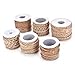 Elegant4beauty 5M Natural Hessian Jute Twine Rope Burlap Ribbon for Arts and Crafts and Gardening Applications& Wedding Party Decor&Industrial Packing