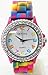 Geneva Rainbow Silicone Watch Fine Selected Quality