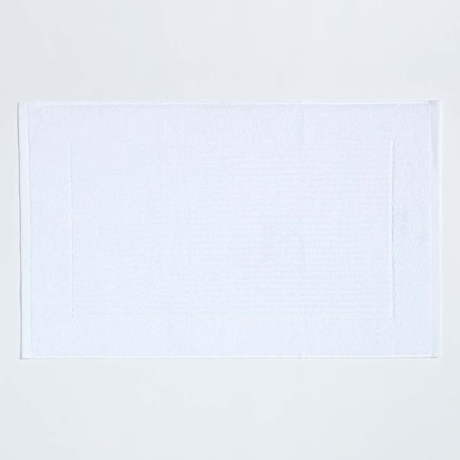 HOMESCAPES Imperial Plain White Bath Mat 50 x 80 cm - Super Soft Bathroom Mat - 100% Turkish Cotton Shower Mat — image 1