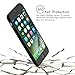 AnsTOP iPhone 8 Case, iPhone 7 Case, Ultra-Slim Full Body Protective Case for iPhone 8/7 with Tempered Glass Screen Protector (Black)