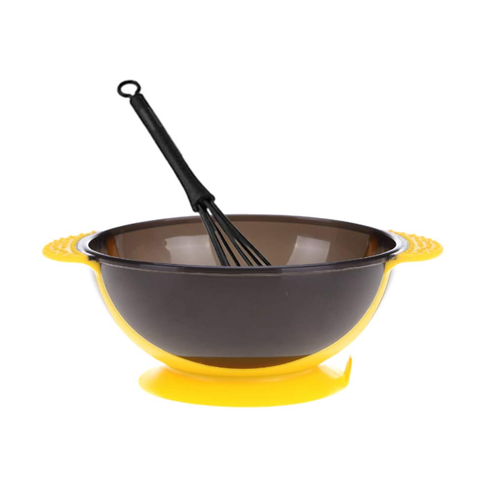 Hair Dye Colouring Bowl, Anself 1pcs Dyeing Bowl with Suction Cup with Sucker Stirring Rod Plastic Dye Cream Dyestuff Mixing Bowl Barber Salon Tint Hairdressing Color Styling Tool : Beauty