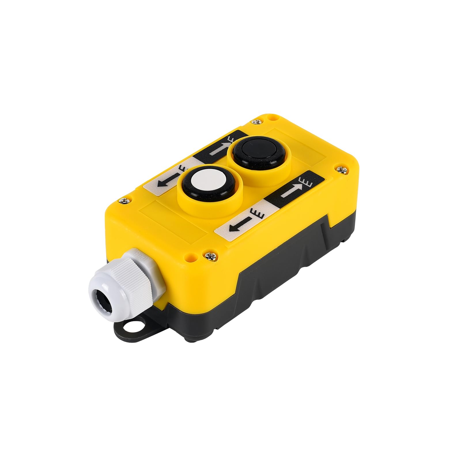 Crane Pendant Control Switch Box, COP-2B Hoist Lift Controller With 2 Button Push Button Switch - ABS Plastic