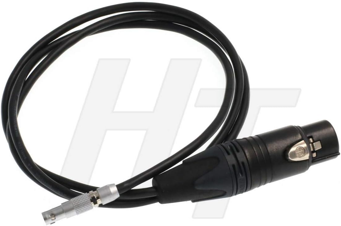 HangTon Microphone XLR 3 Pin Female to Right Angle 00B 5 Pin Audio Input Cable for ARRI Alexa Mini (xlr to 5pin) - Image 3