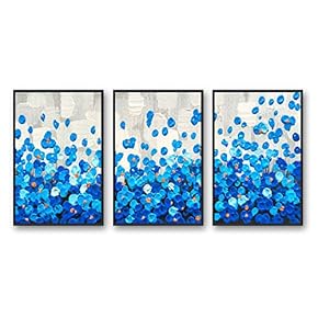 Framed Canvas Wall Art for Living Room, Bedroom Abstract Color Collage Pattern Canvas Prints for Home Decoration Ready to Hanging - 16"x24"x3 Panels