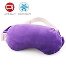 Lavender Eye Pillow by LotFancy - Adjustable Eye Sleep Mask Filled with Organic Lavender Flower and Flax Seed, Hot or Cold Aromatherapy for Yoga, Relaxation, Meditation, Migraine, Spa, Sleeping Aid