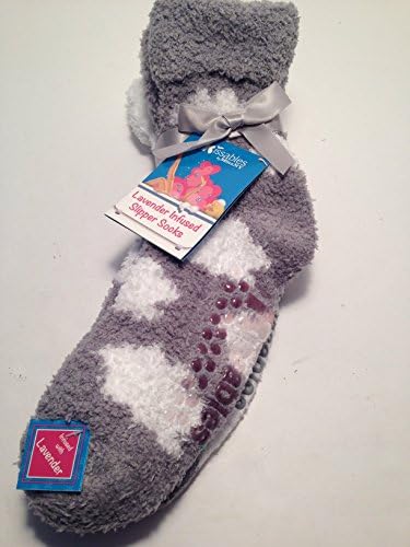 Kissables Women's Chenille Fluffy Socks, 2-pair, Grey / White Cloud Pattern, Solid White