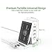 KerrKim 4-Port USB Charger Desktop Charger Charging Station with Phone Holder Double Stand Compatible iPhone X / 8/7 / 6S / 6S Plus, iPad Pro/Air, Samsung Galaxy/Note, LG, Nexus, HTC and More