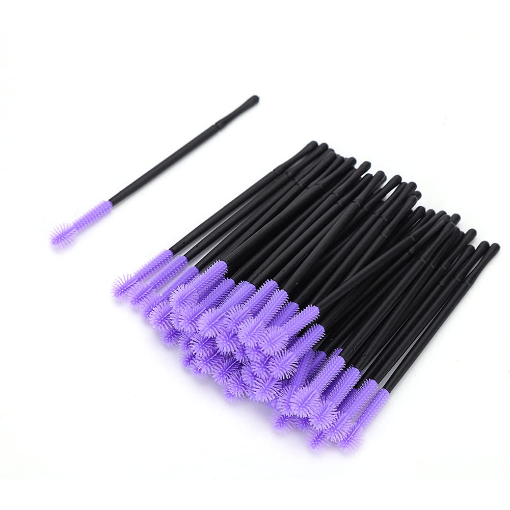 50 Pcs Eyelash Brush Eyebrow Mascara Brushes Set,Disposable Mascara Brushes Wand Applicator Eyebrow Makeup Brush Kits Beauty Eyelash Extension Supplies(#2)