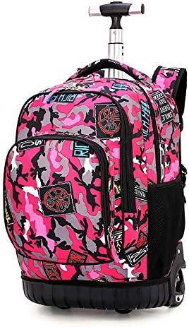 Xiuzhifuxie Wheeled Rolling Backpack Luggage for Girls Student Trolley Schoolbag Boy Travel Backpack Adult Trolley Travel Bag Men and Women (Color : 5, Size : Free Size)