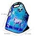 (Unicorn in Wonderland) 3.5MM Thick Neoprene Lunch Bag/Lunch Tote, Insulated | Stretchy | Reusable | Washable | Rugged Zipper | Great For Lunchboxes & Snacks By Selric