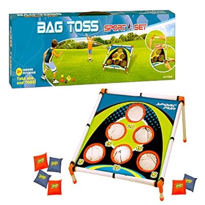 Adorox Bean Bag Toss Game Set Sporty Bean Bag Corn Hole Outdoor Indoor Game Set