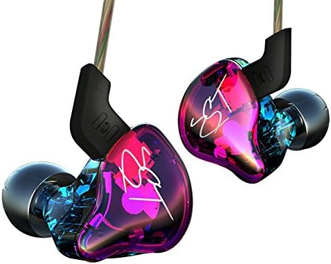 Gerteise KZ-ZST Hi-Fi IEM Sports Headphones with Copper Driver Ear Hook Dynamic Hybrid Dual Driver in Ear Earphones (NMIC, Color Red)