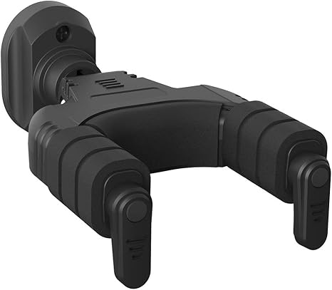CANTUS - Soporte de pared con bloqueo automático para guitarras acústicas, eléctricas y bajos, negro: Amazon.es: Instrumentos musicales