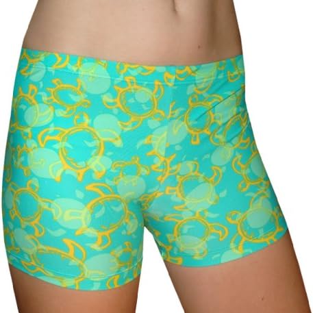 Spandex Shorts , 6" Inseam, Tuga Green Apple, Medium