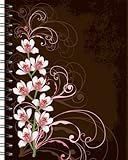 Spiral-bound Wire-o Journal - Orchids on Brown - Medium ( Black wire-o ) Book
