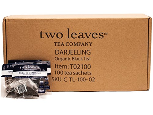 Two Leaves and a Bud Organic Darjeeling Black Tea, 100-Count