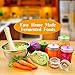 6-Pack Waterless Airlock Fermentation Lids for Wide Mouth Mason Jars, Mold Free, Food-Grade Silicone Easy Fermenting Lids for Sauerkraut, Kimchi, Pickles or Any Fermented Probiotic Food (3 Colors)