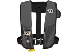 Mustang Survival Corp Inflatable PFD with HIT (Auto Hydrostatic) and Bright Fluorescent Inflation Cell