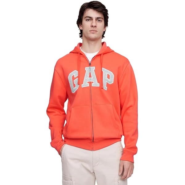 GAP Men's Logo Heritage Hoodie Hooded Full Zip Sweatshirt