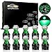 Partsam T5 73 74 Instrument Panel Gauge Cluster Dashboard LED Light Bulbs with Twist Sockets-10Pcs Green