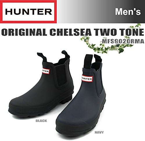 Amazon Hunter ハンター レインブーツ ラバーブーツ メンズ Original Chelsea Two Tone オリジナル チェルシー ツートーン Mfs90rma サイドゴア ショートブーツ Sk 9 Navy レインシューズ