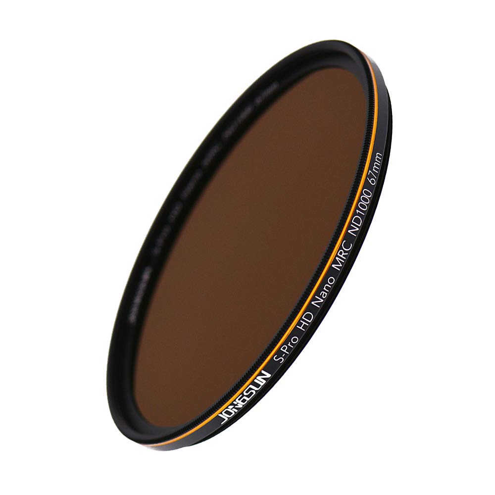 JONGSUN ND1000 67mm ND Filter, S-PRO HD Neutral Density Lens Filter,MRC 18-Layer Nano Multicoated, Schott B270 Optical Glass, ND1000 (3.0) 10-Stop