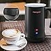     Milk Frother,Homgeek Electric Milk Steamer Foam Maker with Hot & Cold Milk Functionality for Cappuccino,Hot Chocolate,Latte,Macchiato(Strix Temperature Control,5.1oz/10.2oz,Two Whisks)