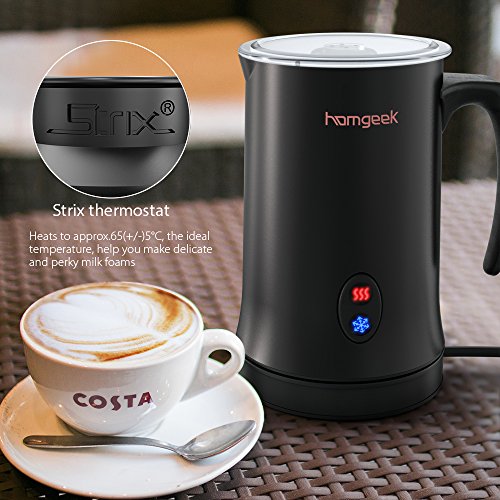 image for Electric Milk Frother, Homgeek Automatic Milk Frother & Heater with Ho